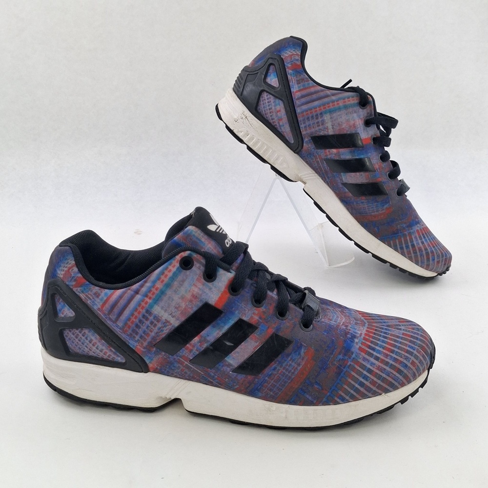Adidas ZX Flux Shoes Mens Size 9 Multicolor Mesh Sneakers No Insoles B27723